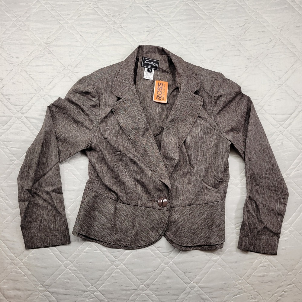Sweet SUIT brown one button‎ blazer size 14 nwt